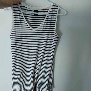 Stripy V-Neck Dress